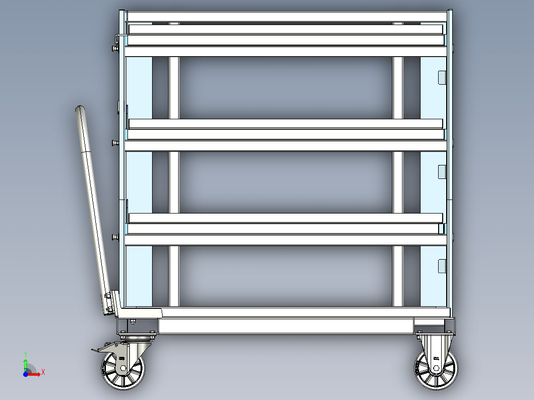 Shelf trolley工厂零件架托盘推车