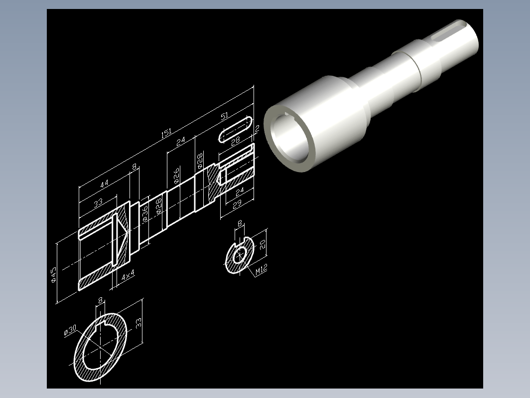 CAD机械零件图-机械制图57