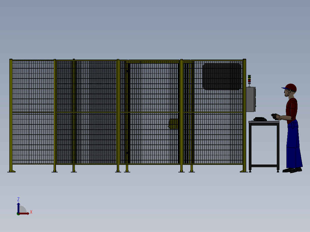 设备操作的防护栏设计模型