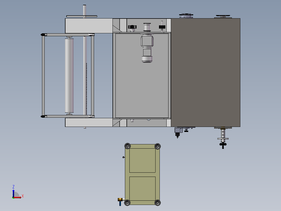 热吸成型辅机(sw13+cad+说明书)