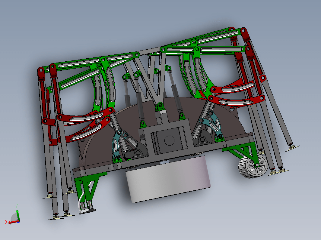 玻璃幕墙清洗机设计三维SW+CAD+说明书