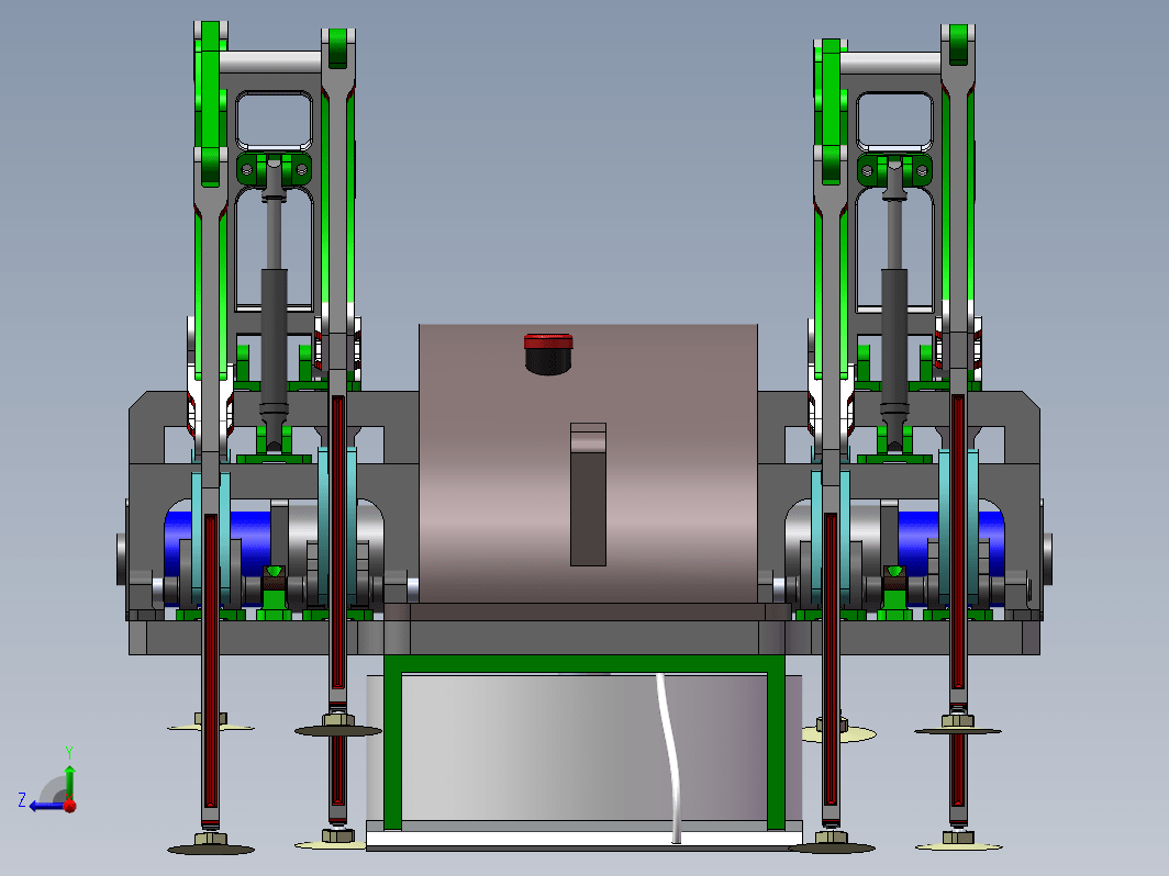 玻璃幕墙清洗机设计三维SW+CAD+说明书