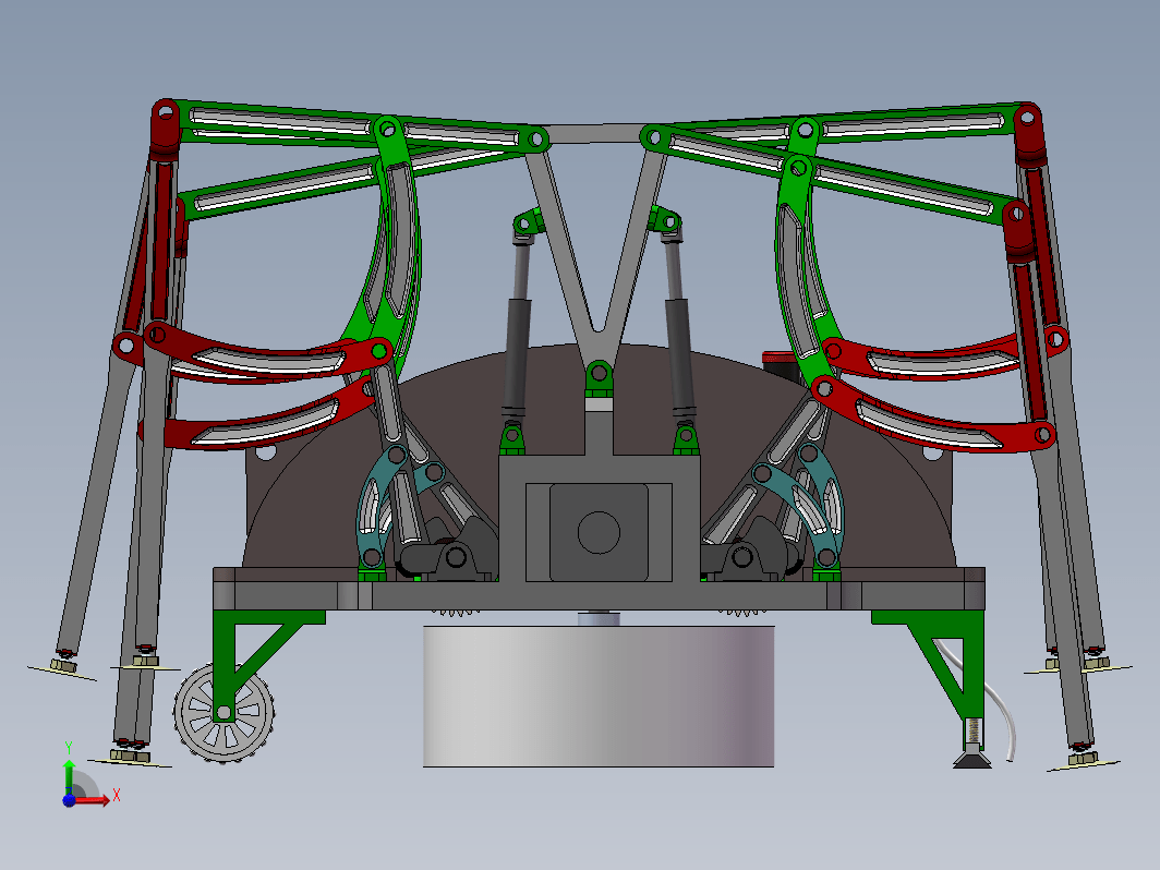 玻璃幕墙清洗机设计三维SW+CAD+说明书