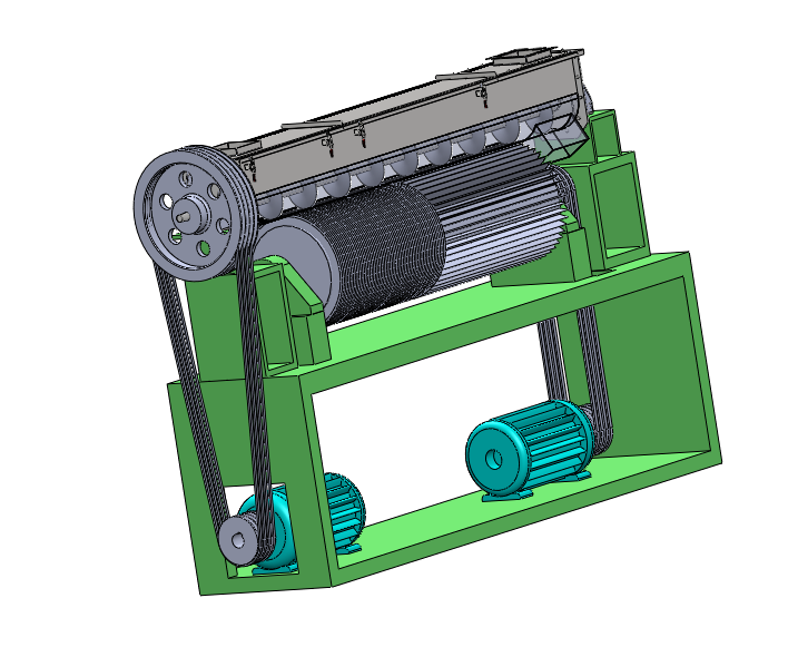 板栗去皮机设计3D+CAD+说明书