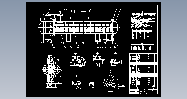 DN325列管式换热器换热面18.85 CAD