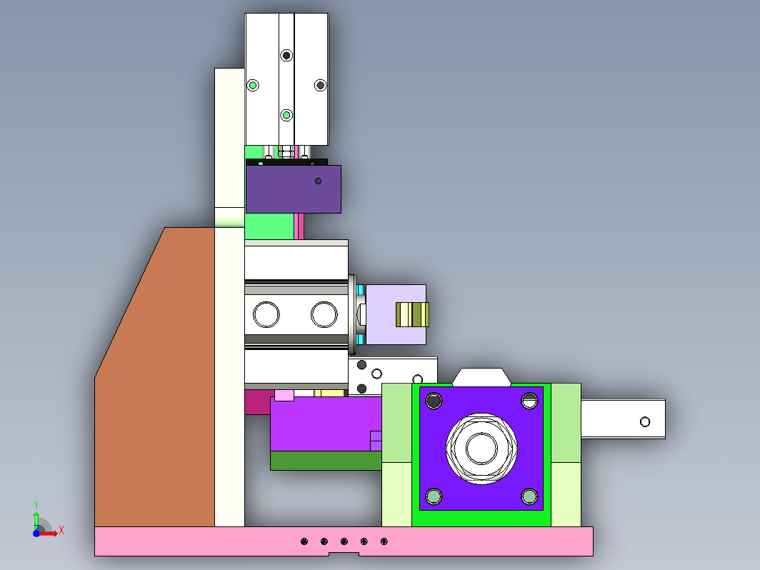 插端带位移的送夹切插机构