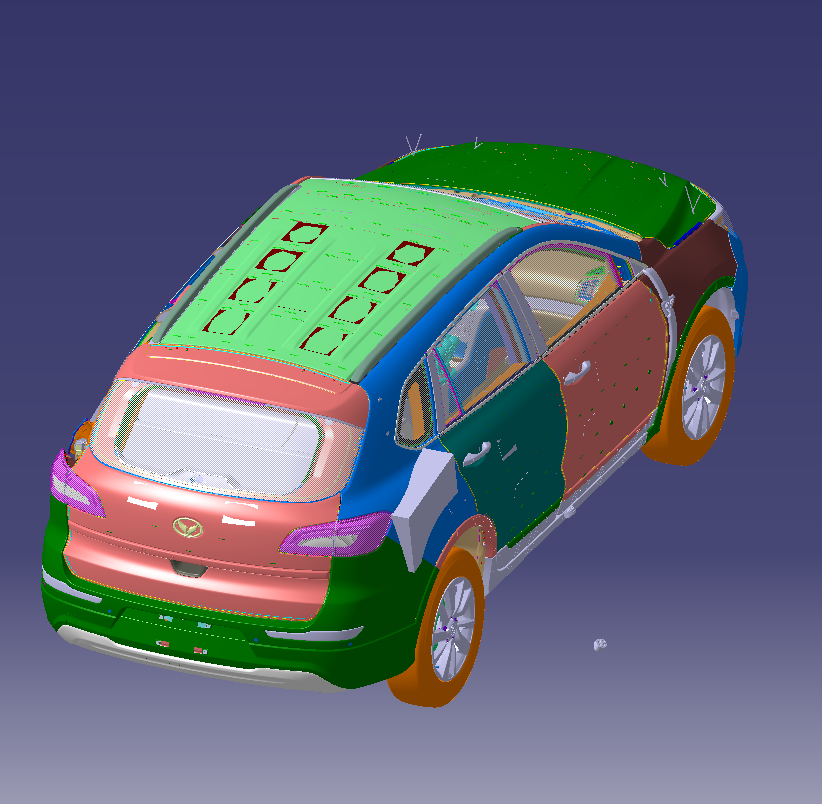 幻速-S6—整车分为布线底盘动力和车身内饰，这里是车身内饰