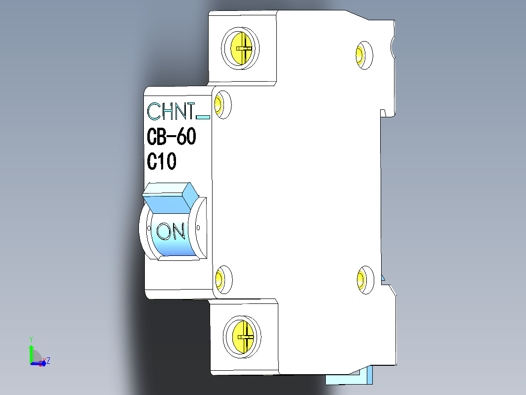 1P空气开关模型