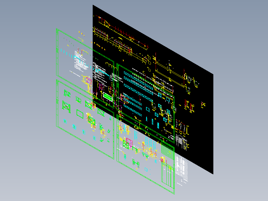 钢厂管道支架钢结构设计图（套图）