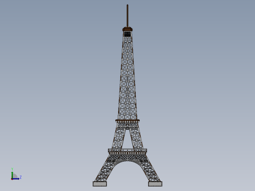 埃菲尔铁塔3D立体拼图三维建模图纸 solidworks设计缩略图