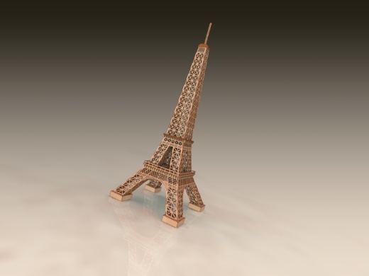 埃菲尔铁塔3D立体拼图三维建模图纸 solidworks设计缩略图