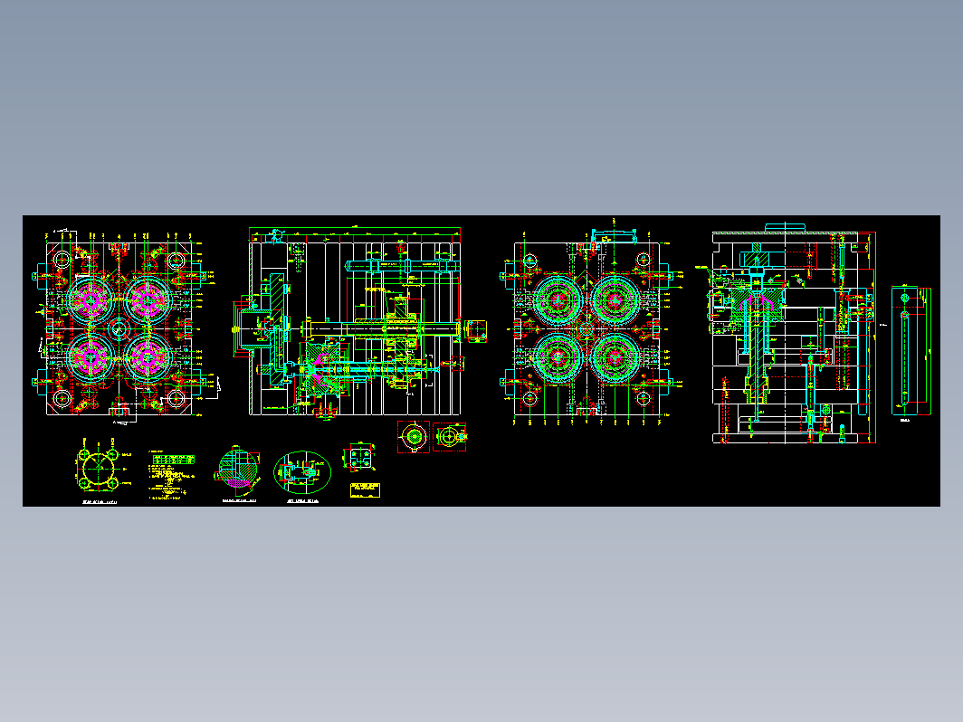 模具结构图—007-2双顶针板