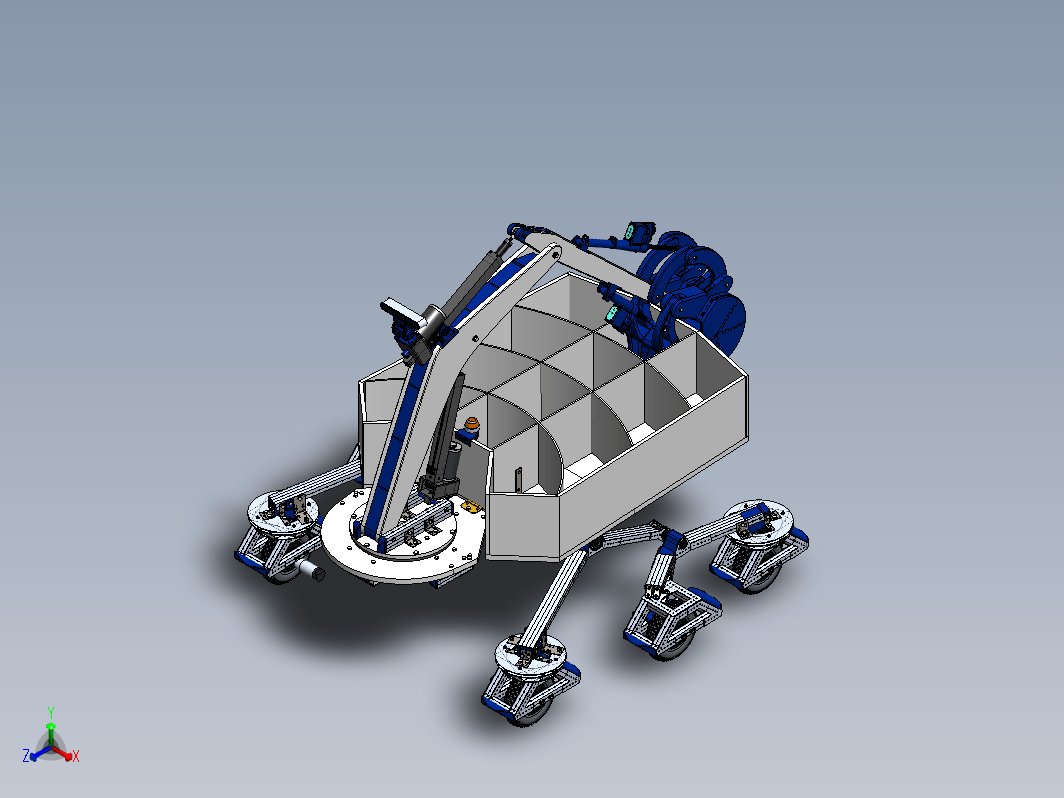 火星挖掘车Curivator三维建模图纸 solidworks设计