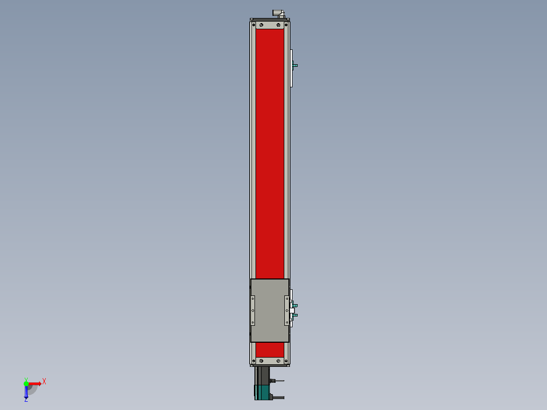 直线运动，行程为 650 mm，中央电机 XNTD10-650-BC