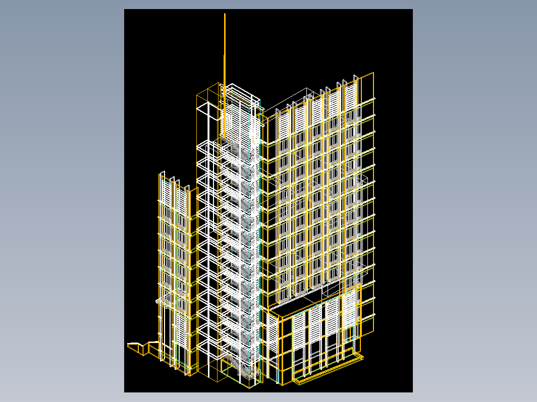 兰州市人大办公楼CAD建筑设计图纸