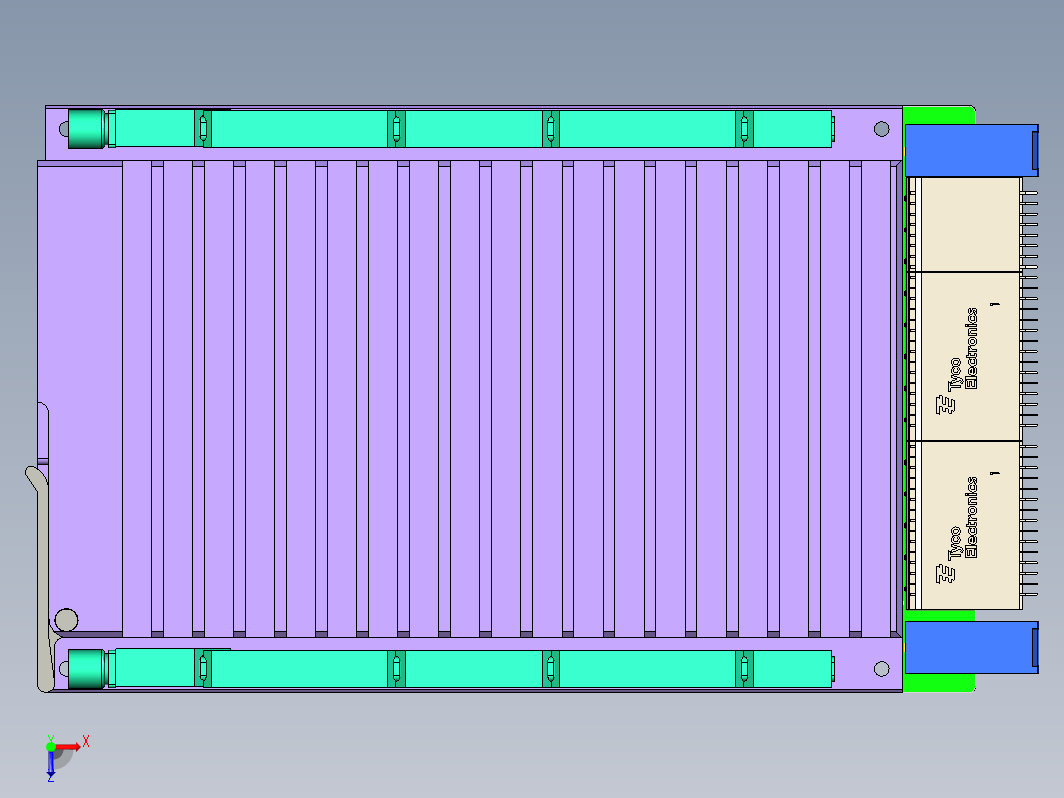 3U VPX 板卡前插板结构