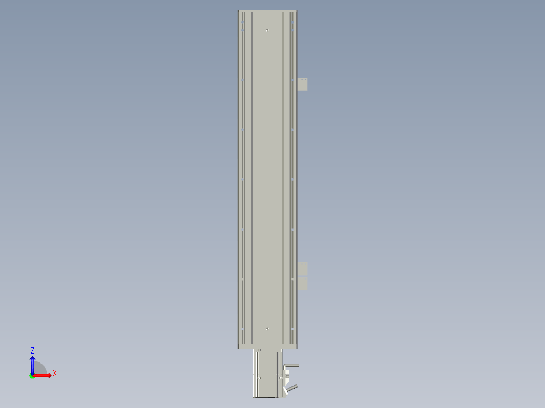 2019 新款120mm宽度双导轨单轴精密直线模组模型.120BS.L400.400W.3D