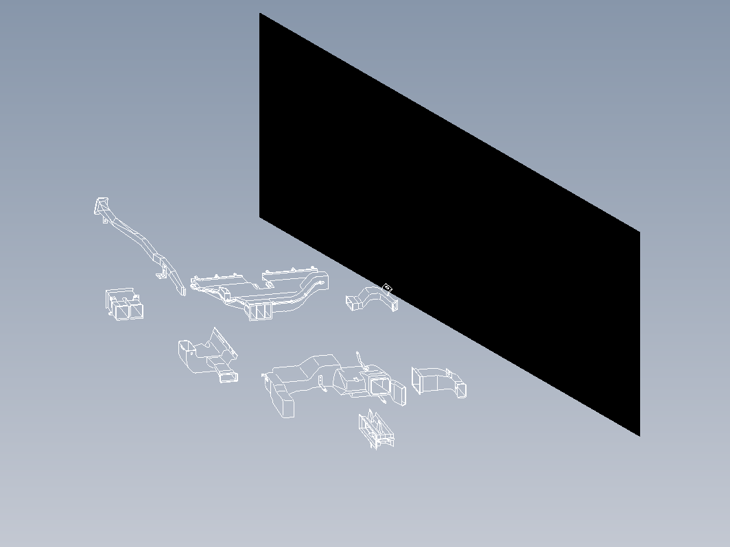汽车空调风道的轴测图