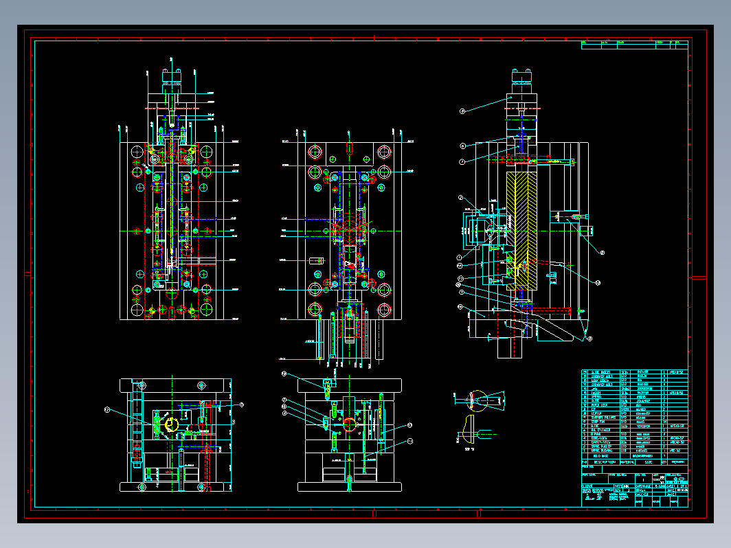 模具设计-前行油缸