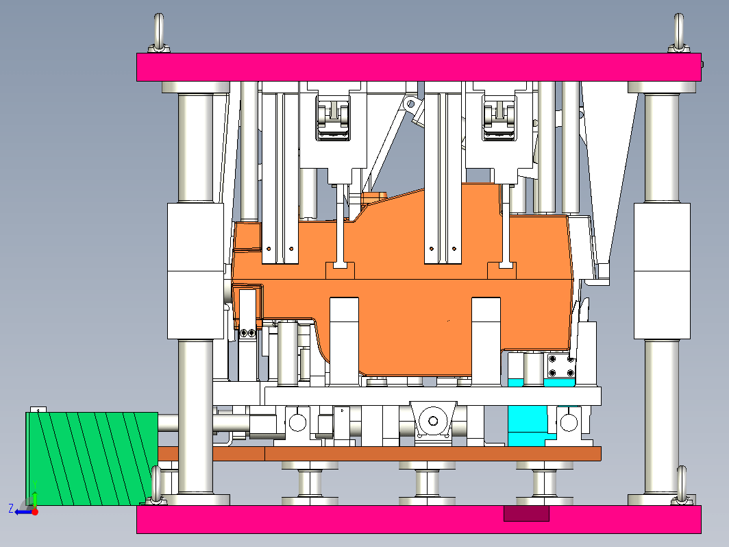 832发动机内部导块模具PROE设计