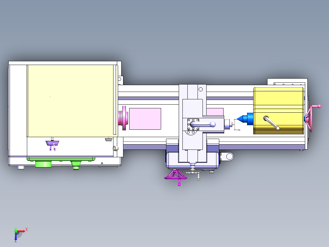 一种车床的3D模型