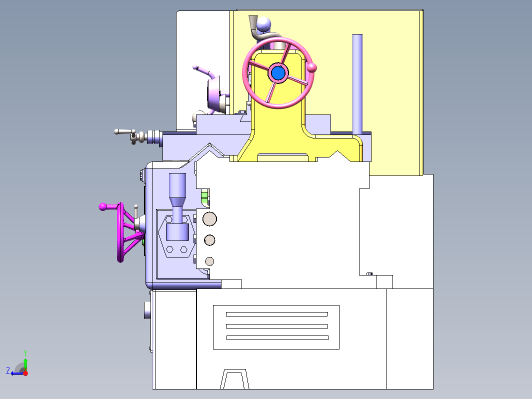 一种车床的3D模型