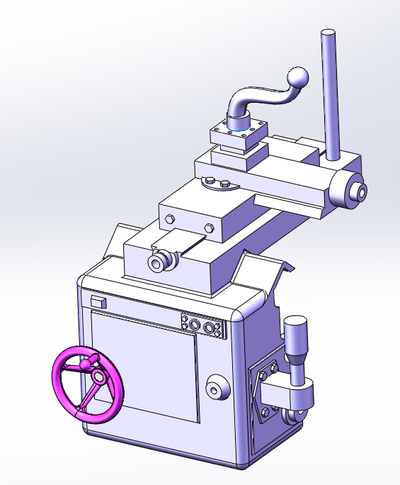 一种车床的3D模型