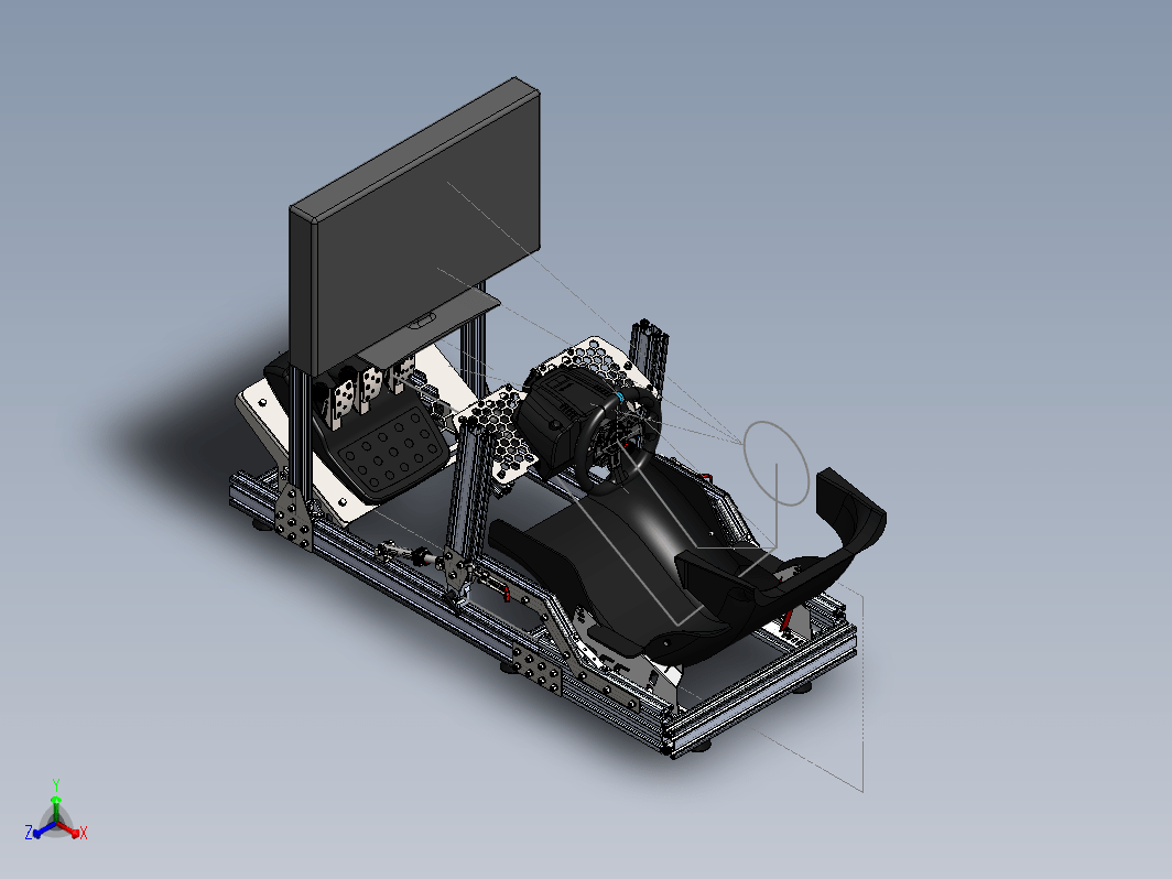 铝制框架F1赛车游戏座椅