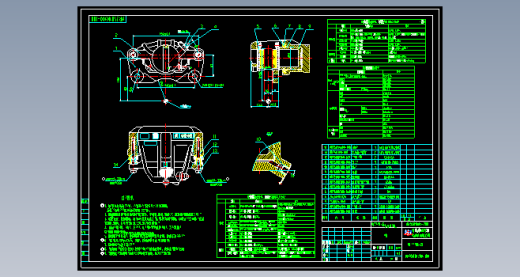五菱荣光盘式制动器设计CAD+说明