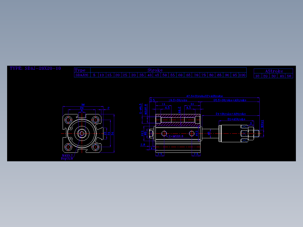 SDA气缸 83-SDAJ-20-BZN