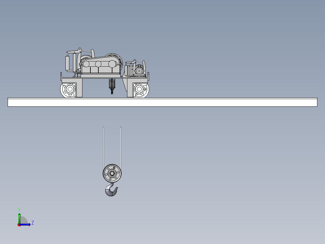 5吨桥式起重机小车及其附属装置设计三维SW2011带参+CAD+说明书