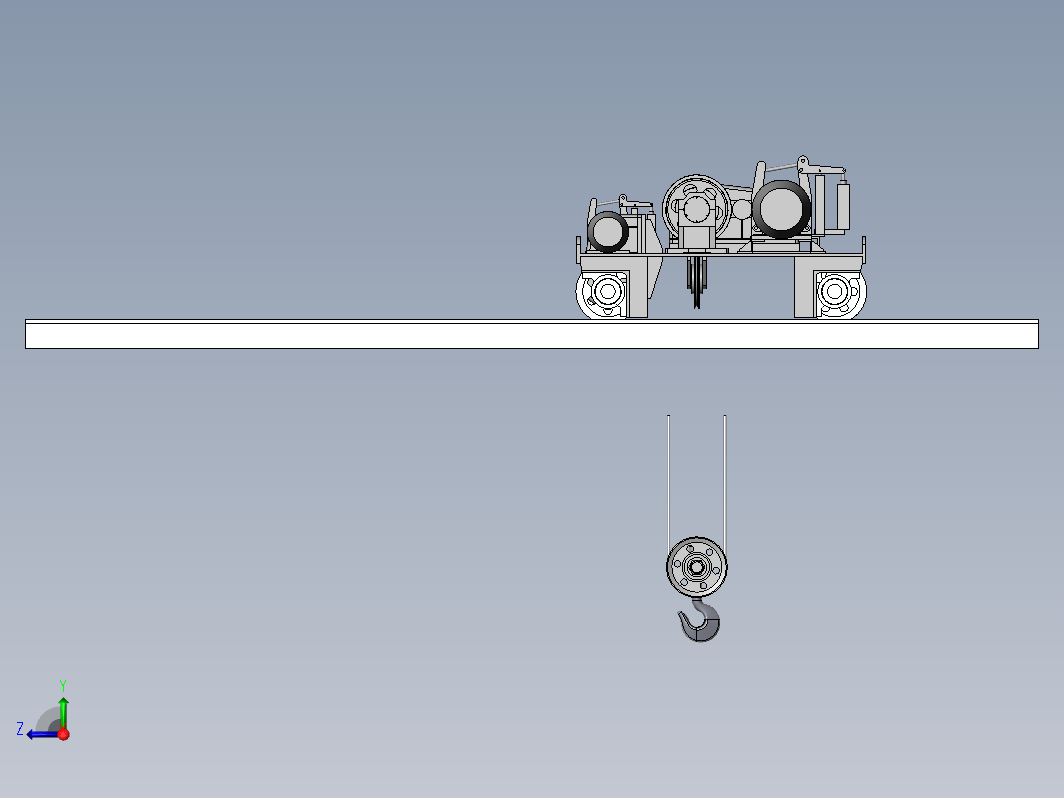 5吨桥式起重机小车及其附属装置设计三维SW2011带参+CAD+说明书