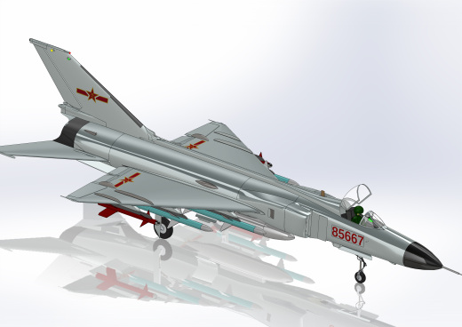 Shenyang J-8 II 歼-8Ⅱ歼击机外观玩具