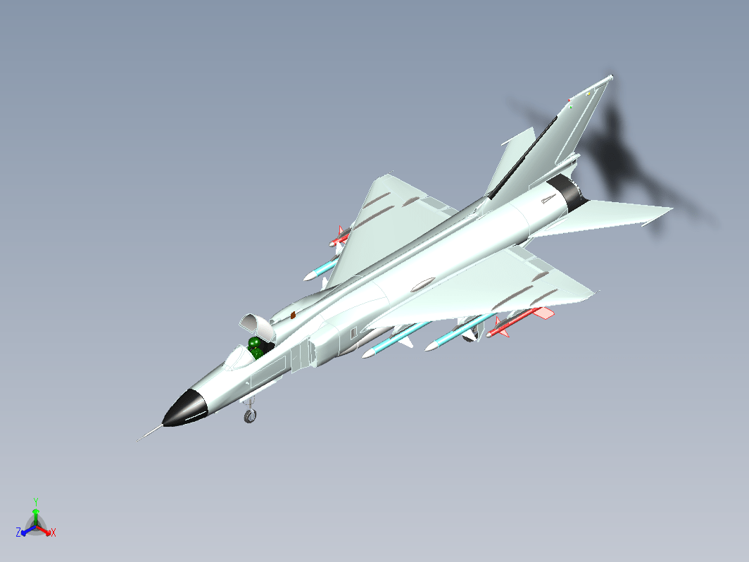 Shenyang J-8 II 歼-8Ⅱ歼击机外观玩具