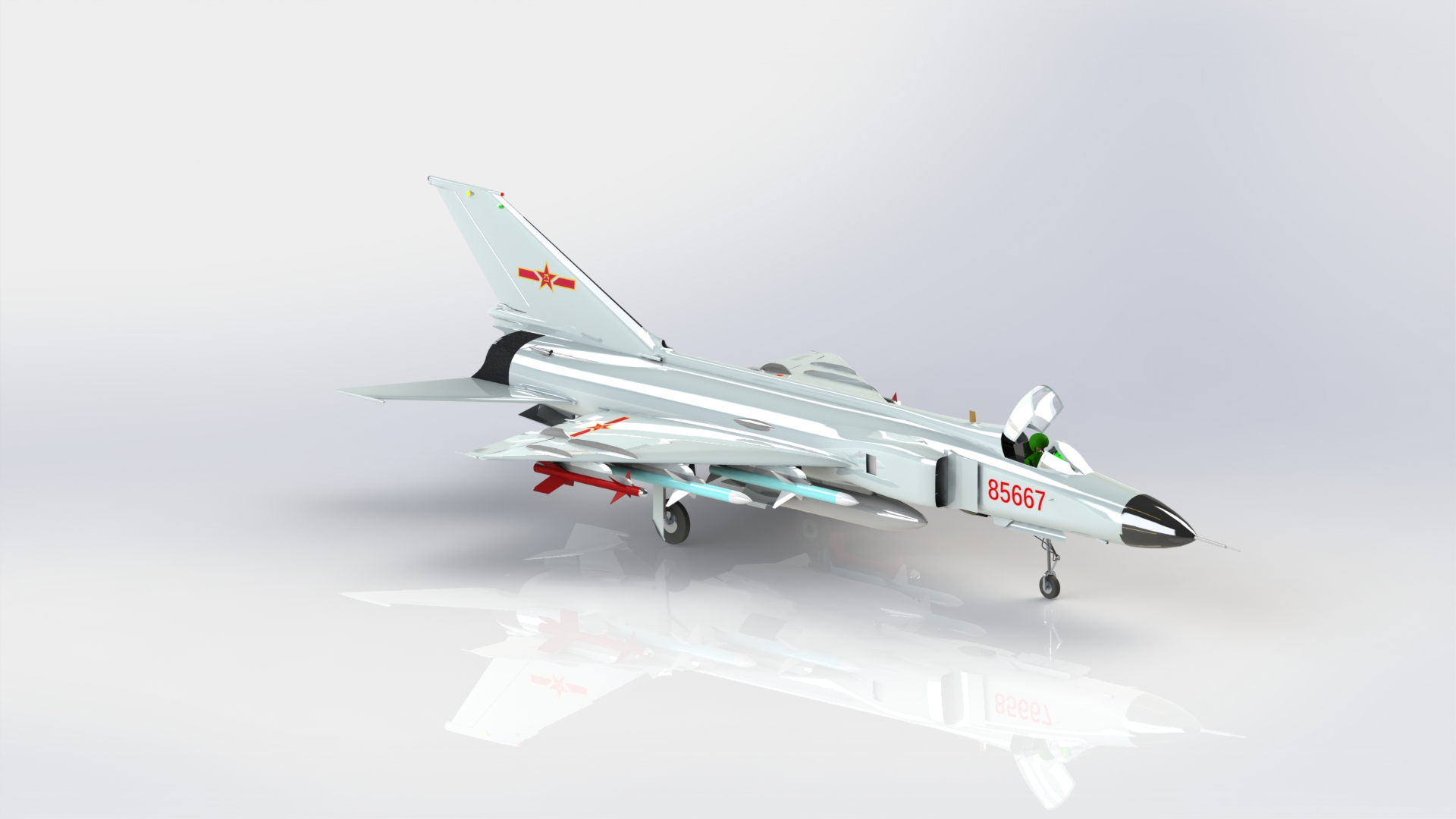 Shenyang J-8 II 歼-8Ⅱ歼击机外观玩具