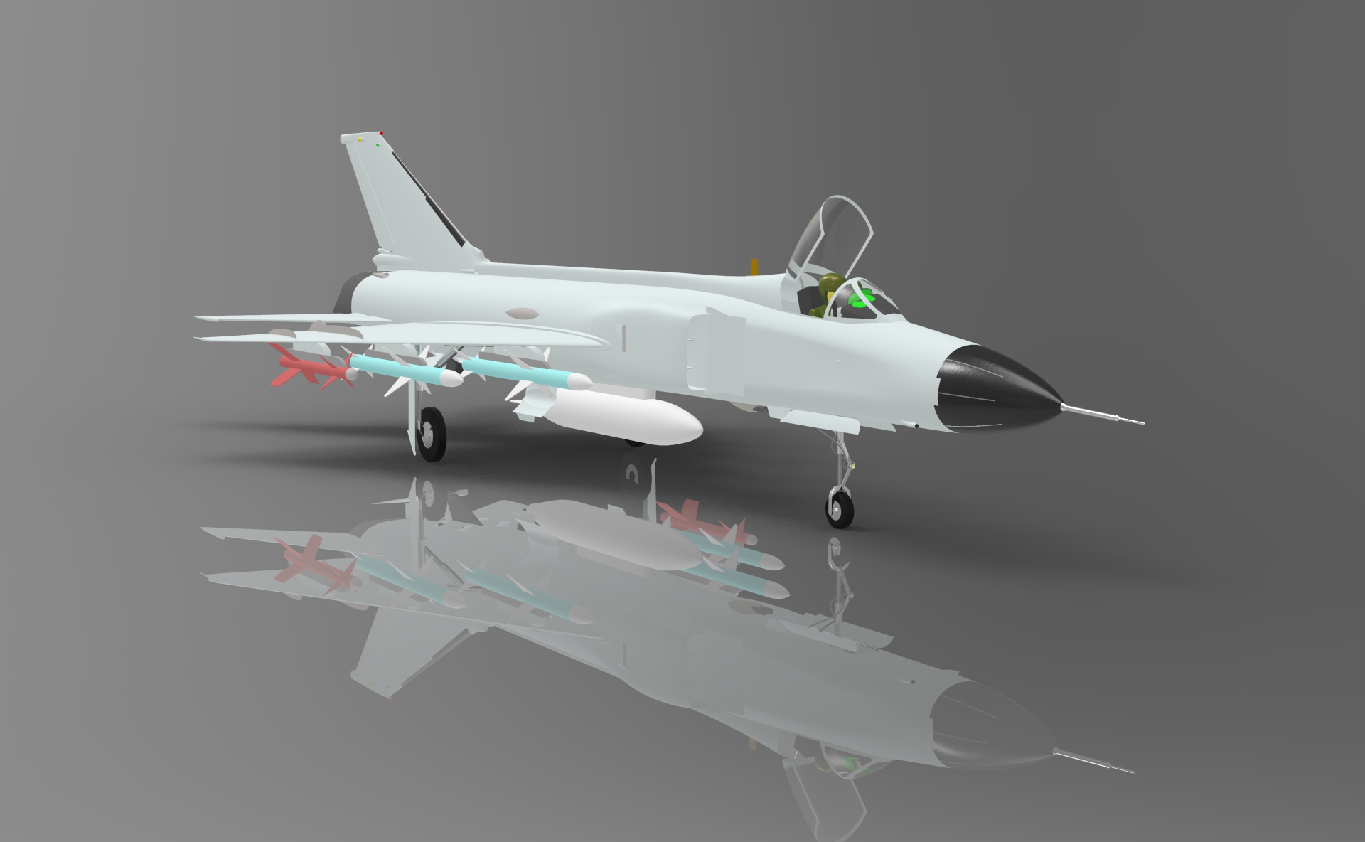 Shenyang J-8 II 歼-8Ⅱ歼击机外观玩具