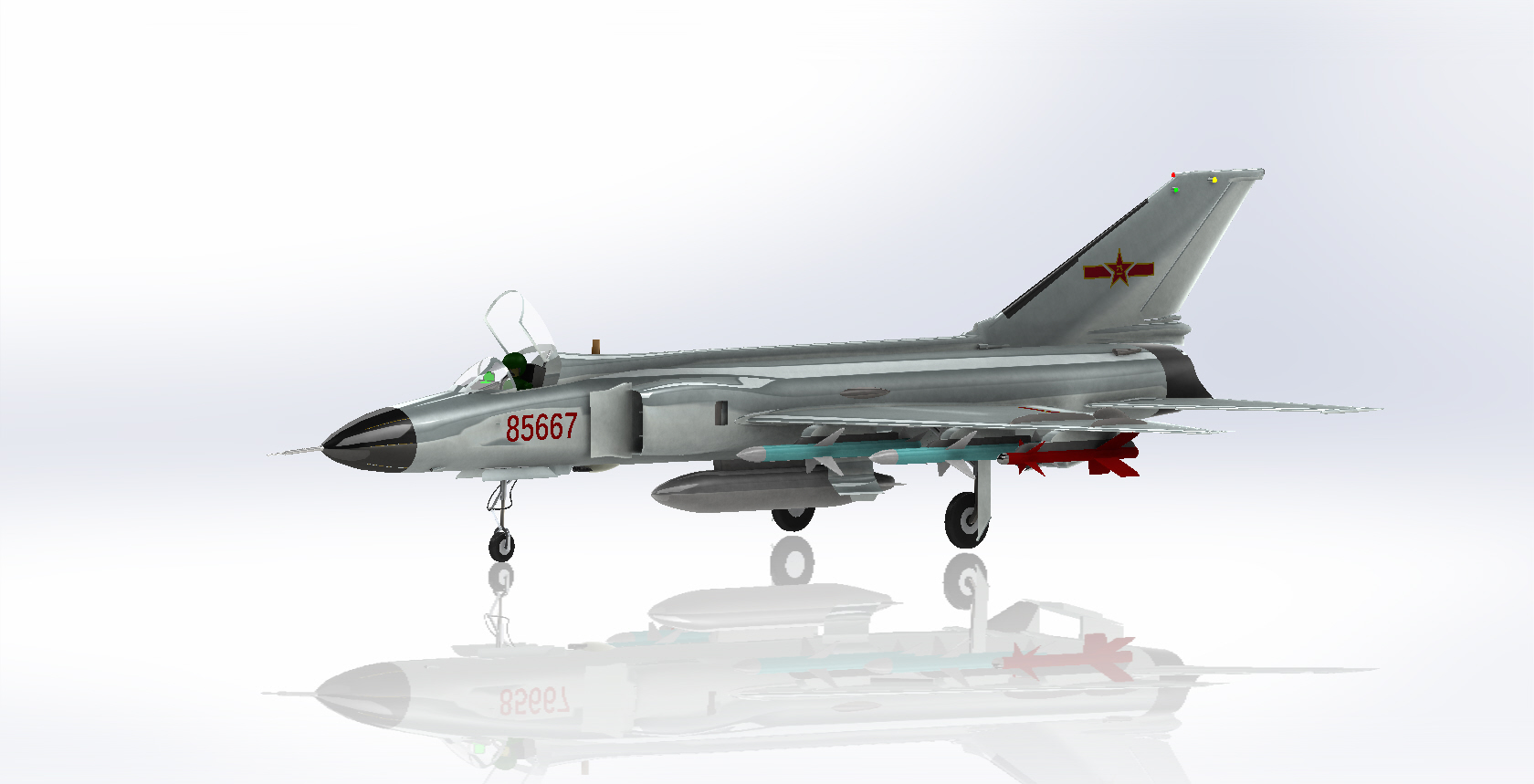 Shenyang J-8 II 歼-8Ⅱ歼击机外观玩具