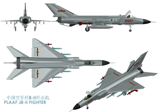 Shenyang J-8 II 歼-8Ⅱ歼击机外观玩具缩略图