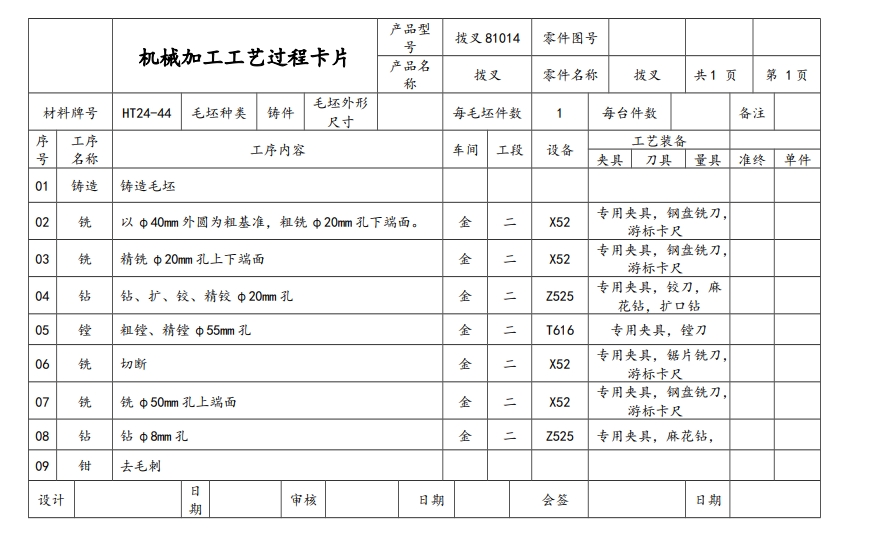 81014拨叉镗φ55孔夹具设计CAD+说明书