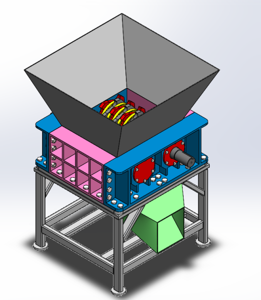 破碎机粉碎机结构3D图纸 Solidworks设计缩略图