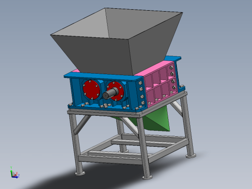 破碎机粉碎机结构3D图纸 Solidworks设计缩略图