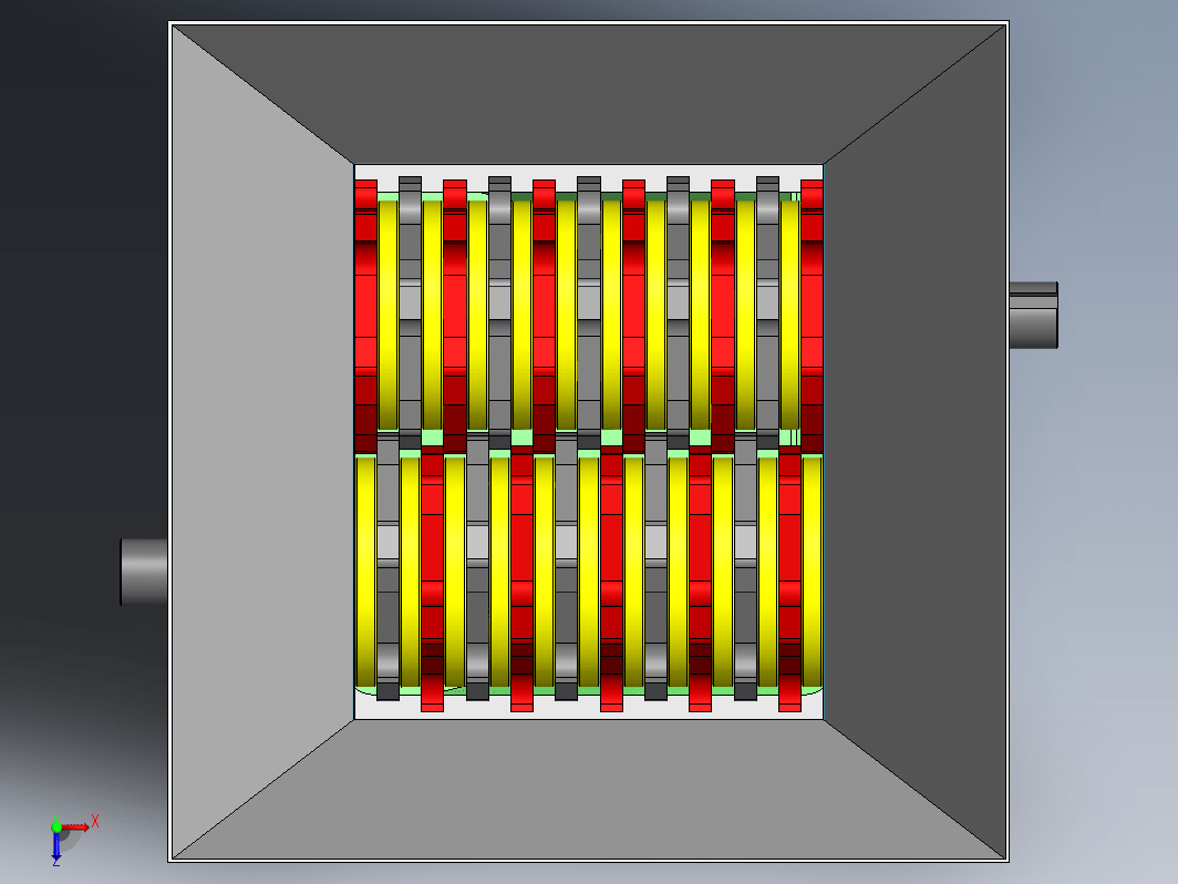 破碎机粉碎机结构3D图纸 Solidworks设计