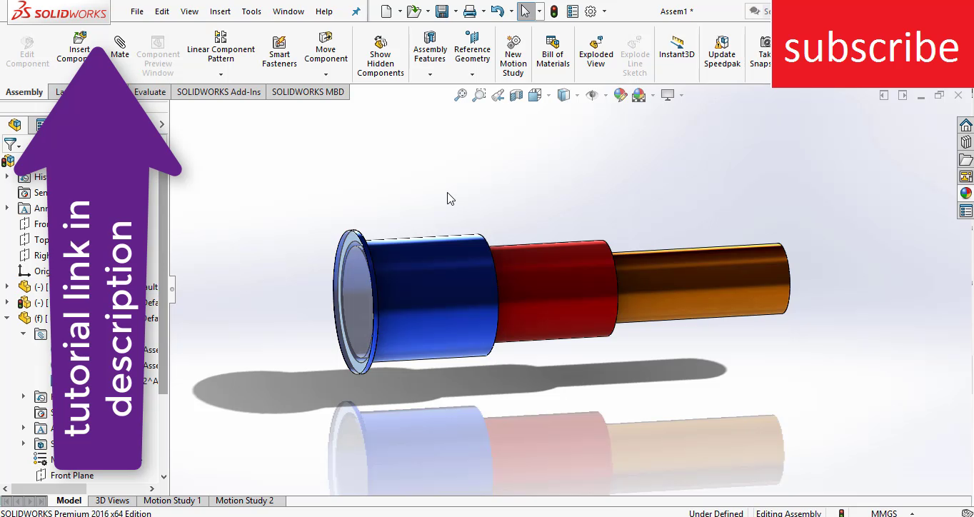 solidworks中的望远镜工作机构