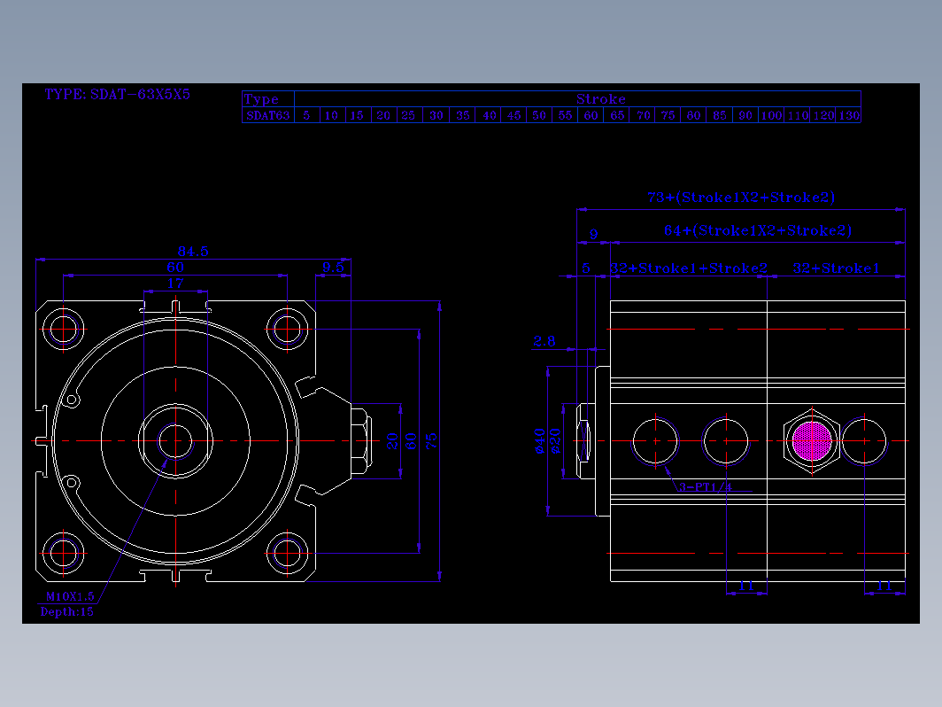 SDA气缸 83-SDAT-63-BZN