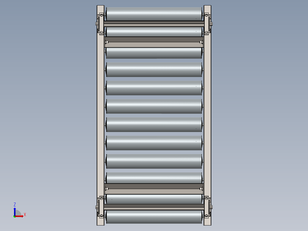 滚筒输送机设计建模