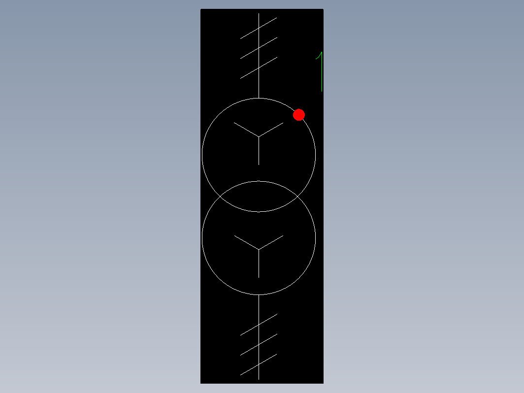 电气符号  具有四个抽头的三相变压器