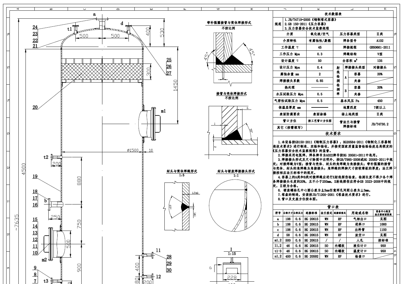 年产2.5万吨双氧水装置氧化工段设计