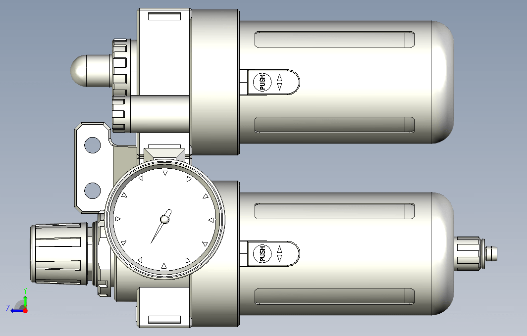 气源处理元件三点式组合3D-BFC-200-S-F1系列