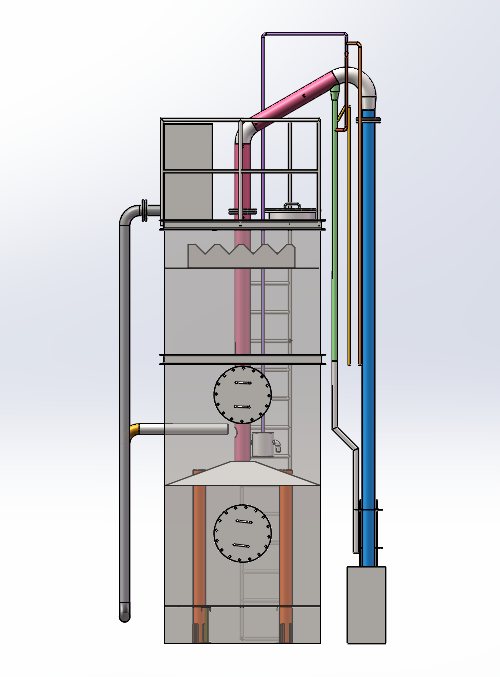 虹吸原理，自动进水和反冲洗无阀滤池-30T