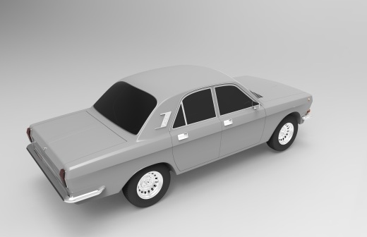 Volga GAZ-24汽车外壳模型缩略图